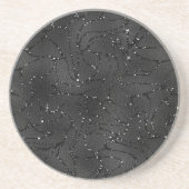 黒い単色の光の背景 コースター (正面)