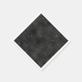 黒い単色の光の背景 スタンダードカクテルナプキン (角)