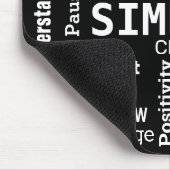 黒い単語の雲 マウスパッド (コーナー)