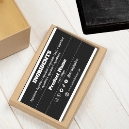 黒い原料の製品ラベルシール 長方形シール