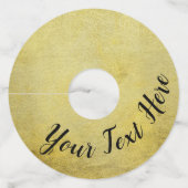 黒い原稿とのエレガントでロマンチックな金質 ワイングラスタグ (正面)