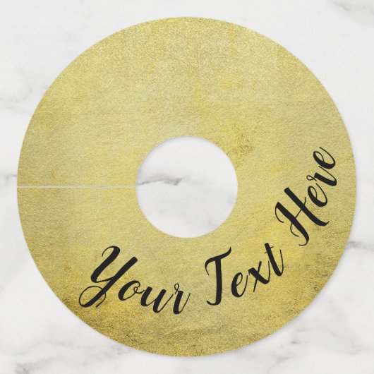 黒い原稿とのエレガントでロマンチックな金質 ワイングラスタグ (正面)