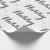 黒い原稿の新婚者を結婚している夫の夫 ラッピングペーパー (角)