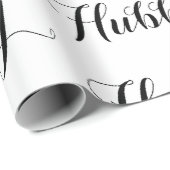 黒い原稿の新婚者を結婚している夫の夫 ラッピングペーパー (ロールコーナー)