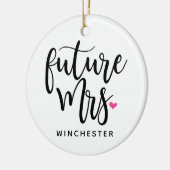 黒い原稿の未来の夫人(名前) セラミックオーナメント (左)