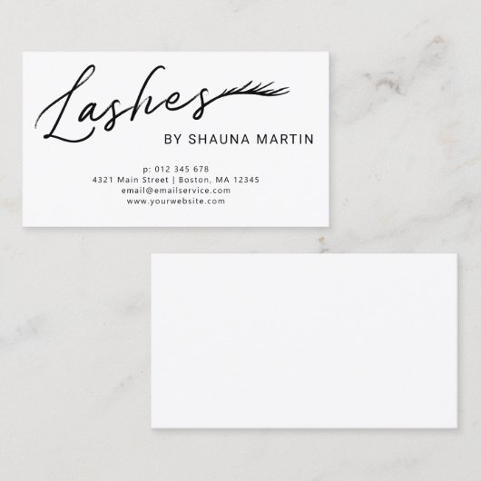 黒い原稿及び金ゴールドの鞭 名刺 (正面/裏面)