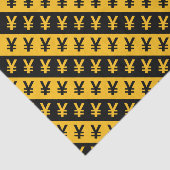 黒い及びオレンジ円記号(¥)の縞模様 薄葉紙 (詳細)