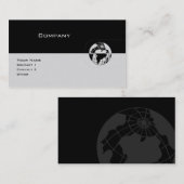 黒い及び灰色の地球 名刺 (正面/裏面)