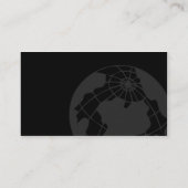 黒い及び灰色の地球 名刺 (裏面)
