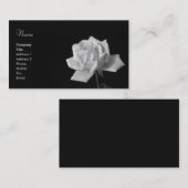 黒い及び白いバラの名刺 名刺 (正面/裏面)