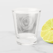 黒い及び白いバラの小グラス ショットグラス (裏面)