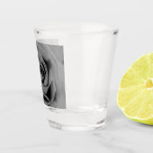 黒い及び白いバラの小グラス ショットグラス (右)