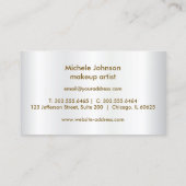 黒い及び白のグリッターの唇のロイヤリティカードは上がりました ロイヤリティカード (裏面)