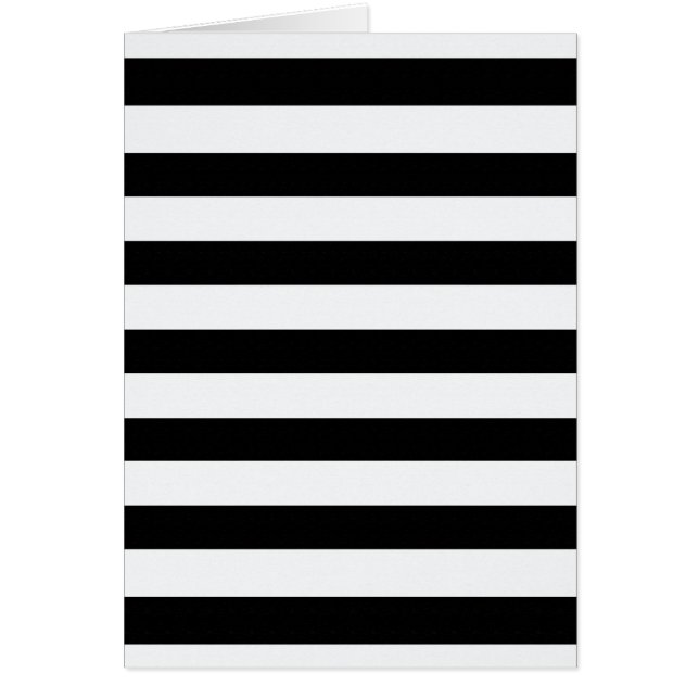 "黒い及び白のストライブ柄"。 5x7 (正面)