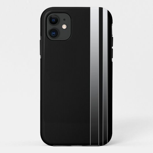 黒い及び白のストライプなiPhone 5の箱 Case-Mate iPhoneケース (裏面)