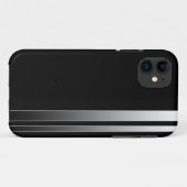 黒い及び白のストライプなiPhone 5の箱 Case-Mate iPhoneケース (裏面(横))