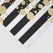 黒い及び白のストライプのフェイクな金ゴールドのペンキの(ばちゃばちゃ)跳ねる 薄葉紙 (詳細)