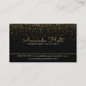 黒い及び白のストライプを持つ水彩画のキス 名刺 (裏面)