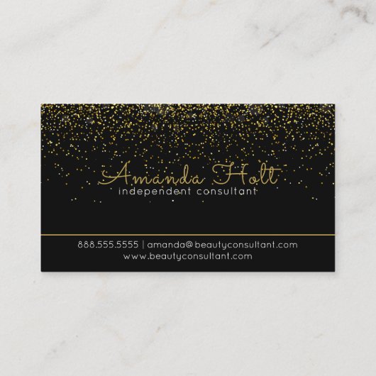 黒い及び白のストライプを持つ水彩画のキス 名刺 (裏面)