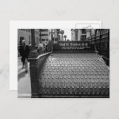 黒い及び白のニューヨークシティウォールストリートの写真 ポストカード (正面/裏面)