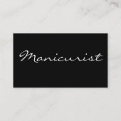 黒い及び白のネイルアーチストのネイル 名刺 (裏面)