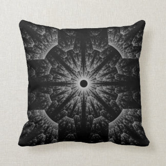 黒い及び白のファンシーで抽象的で幾何学的な枕 クッション
