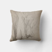 黒い及び白の東洋の日本のなタケ クッション (裏面)