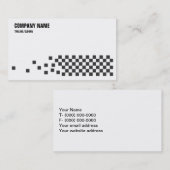 黒い及び白の点検 名刺 (正面/裏面)