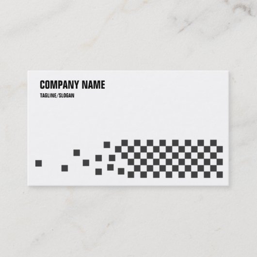 黒い及び白の点検 名刺 (正面)