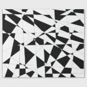 黒い及び白の粉砕された生命 ラッピングペーパー (フラット)