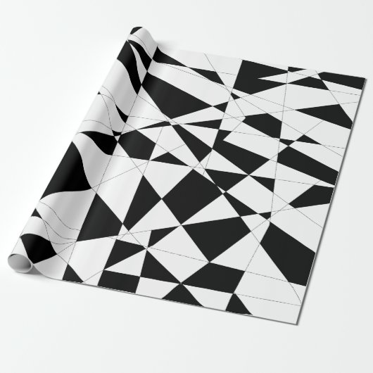 黒い及び白の粉砕された生命 ラッピングペーパー (アンロールド)