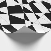 黒い及び白の粉砕された生命 ラッピングペーパー (角)