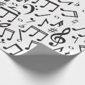 黒い及び白の踊りのノート ラッピングペーパー (角)