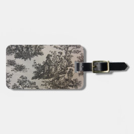 黒い及び白のToile ラゲッジタグ