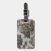 黒い及び白のToile ラゲッジタグ (正面縦)