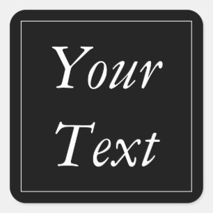 黒い及び白ステッカーおよび好意のラベルありがとう スクエアシール