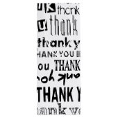 黒い及び白タイポグラフィのギフトバッグありがとう ワインギフトバッグ (裏面)