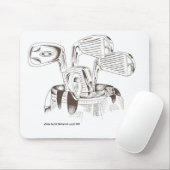 黒い及び白マウスパッドのゴルフクラブ マウスパッド (マウス)