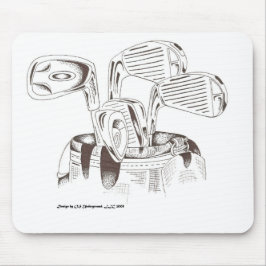 黒い及び白マウスパッドのゴルフクラブ マウスパッド