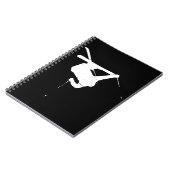 黒い及び白人のスキーヤー ノートブック (左側)