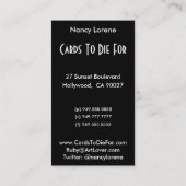 黒い及び白名刺のBianca 名刺 (裏面)