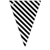 黒い及び白旗をバントするピンクの花を設計します バンティングフラッグ (第1の旗)