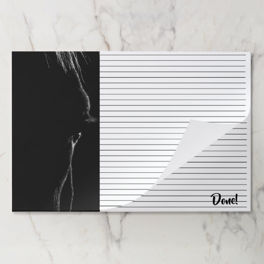 黒い及び白馬のシルエット ペーパーパッド (折り畳み)