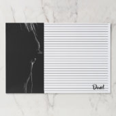 黒い及び白馬のシルエット ペーパーパッド (正面)