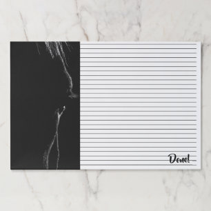 黒い及び白馬のシルエット ペーパーパッド