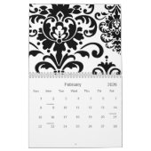 黒い及び白2010のカレンダー カレンダー (2月 2026)