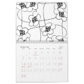 黒い及び白2015のカレンダー カレンダー (2月 2027)