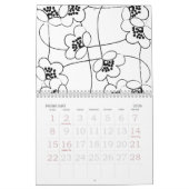 黒い及び白2015のカレンダー カレンダー (2月 2026)