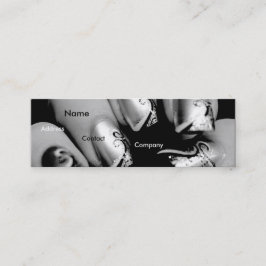 黒い及び白Iのネイルアーチストのネイル スキニー名刺