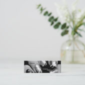 黒い及び白Iのネイルアーチストのネイル スキニー名刺 (スタンド正面)